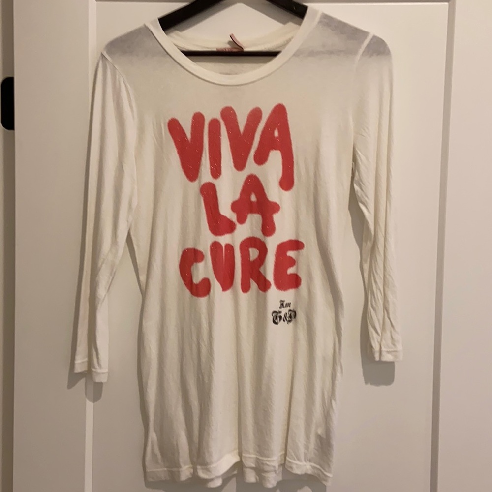 Juicy Couture x Saks 5th Avenue breast cancer awareness shirt, cotton sz L
